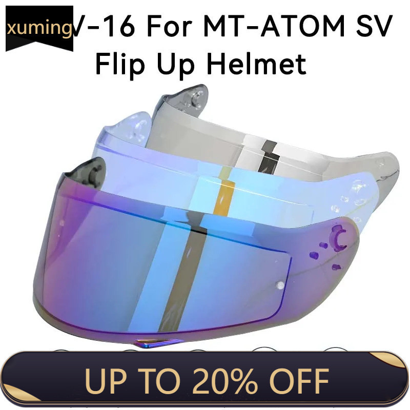 Xm [ReadyStock]MT-V-16 ATOM SV Helmet MT Disposter Helmet Library Visor Lens