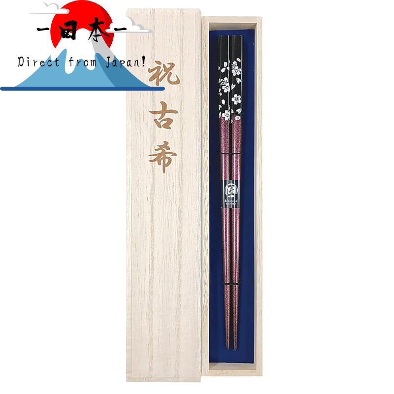 [Direct from Japan]
Chopsticks Silver Cherry Blossom Purple Unisex Size with Paulownia Box and Wrapp