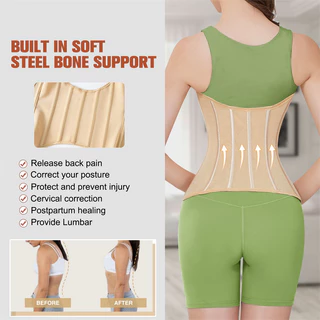 Wechery Body Shaper Corset เอวเทรนเนอร์เข็มขัดกระชับสัดส่วนผู้หญิง Belly Modeling Strap Shapewear Girdle