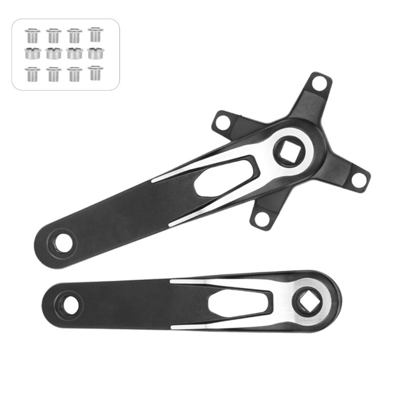 Gonna อลูมิเนียมอัลลอยด์ Square Tapers Crankset Durability Fixed Gear Fixie Crankset สําหรับเพิ่มปีน