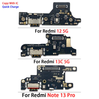 แพรตูดชาร์จ สําหรับ Xiaomi Redmi 12C 13C 12 4G 5G Note 13 Pro ตูดชาร์จ บอร์ดพอร์ตชาร์จ USB แบบเปลี่ยน
