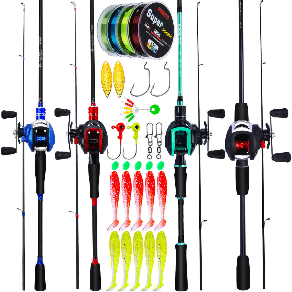 ชุดคันเบ็ดตกปลาคาร์บอน อัตราทดเกียร์ 7.2:1 2 ส่วน ซ้าย ขวา 4 สี สําหรับตกปลาน้ําจืด