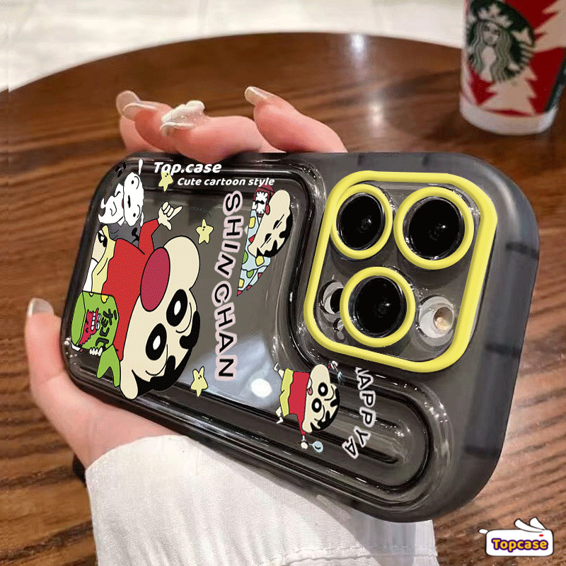 เคสโทรศัพท์มือถือ TPU แบบนิ่ม ลายการ์ตูนชินจัง สําหรับ iPhone 11 12 13 14 15 Pro Max X Xr Xs 8 7 6 6s Plus SE 2020