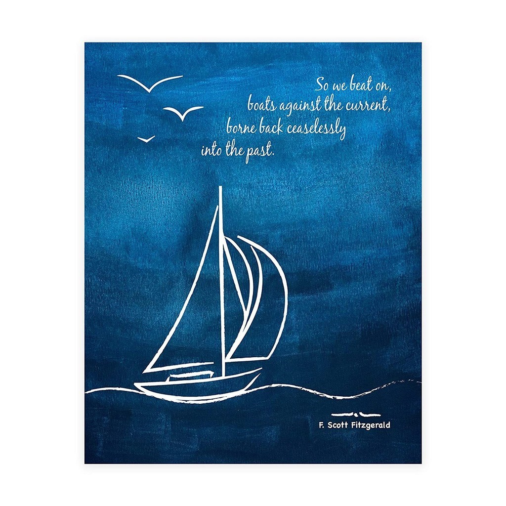 Quote Great Gatsby Poster So We Beat On Fine Art Print