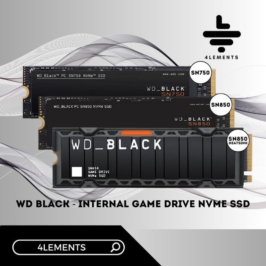 (พร้อมส่ง) WD BLACK SSD M.2 SN750 SN850 (NEW) (ฮารด์ดิส) (มือ1)