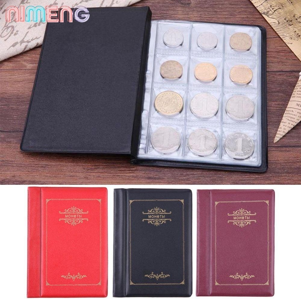Nimeng สมุดเก็บสะสมเหรียญ PVC คุณภาพสูง 120 ช่อง สมุดที่ระลึก