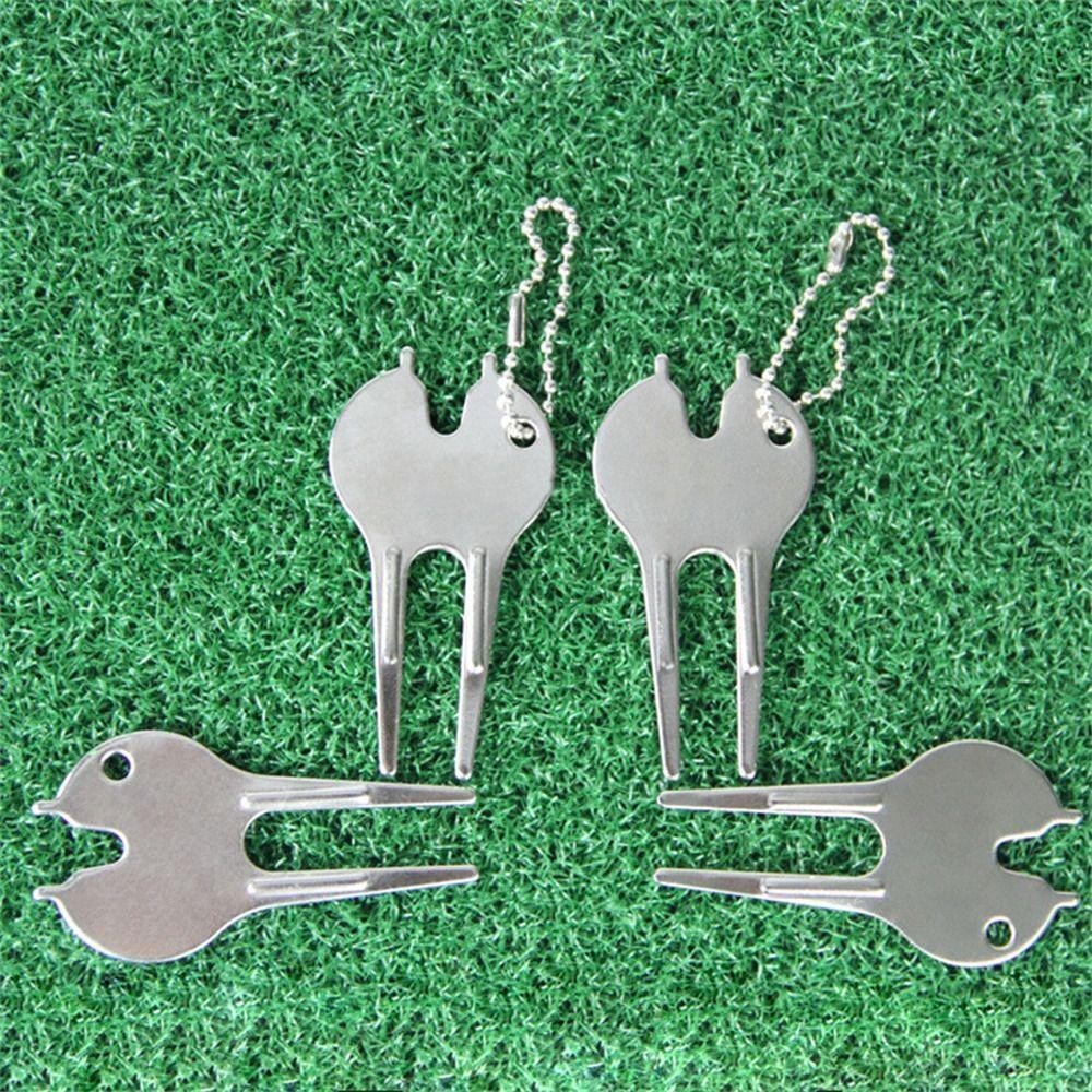PARISCHAMPS เครื่องมือซ่อมร่องกรีน กอล์ฟ divot repair tool สังกะสีอัลลอยด์พร้อมโซ่ลูกปัด ของขวัญสำหรับนักกอล์ฟ - รูปที่ 5