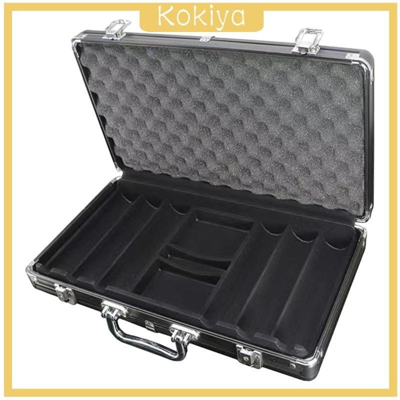 [Kokiya] กระเป๋าชิปอะลูมิเนียมอัลลอย พร้อมที่จับ แบบพกพา สําหรับเล่นเกม