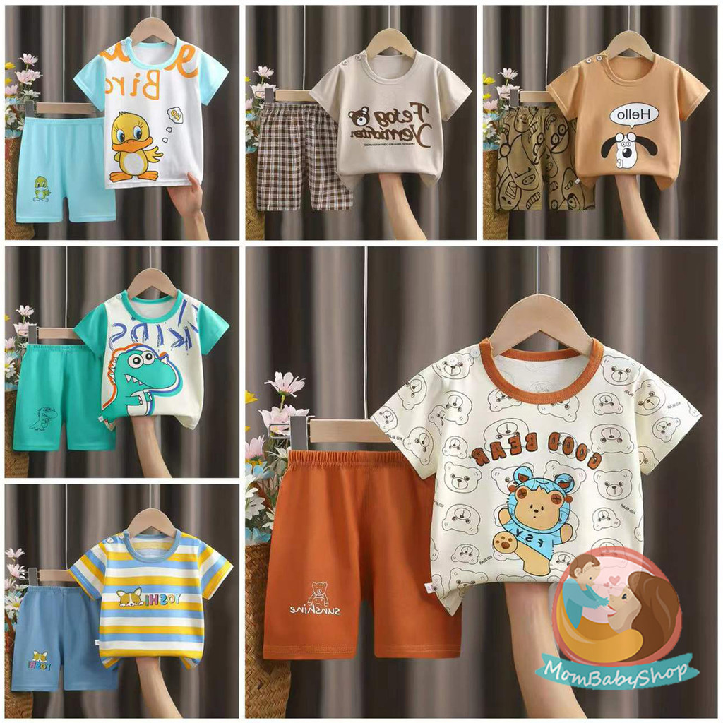 เสื้อผ้าเด็ก เซ็ทเสื้อ+กางเกงขาสั้น ใส่ได้ทั้งผู้หญิงและผู้ชาย