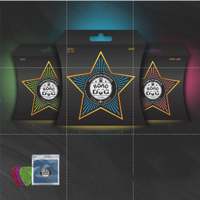 สายกีตาร์ Road Dog ของแท้ สำหรับมือใหม่ เพลงโฟล์ค สายอ่อนเคลือบกันสนิมครบชุด เปลี่ยนสายกีตาร์ Elix