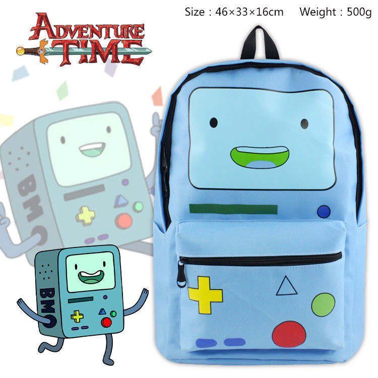 กระเป๋าเป้สะพายหลัง ลายการ์ตูนอนิเมะ Adventure Time Baby BMO สําหรับเด็กนักเรียน