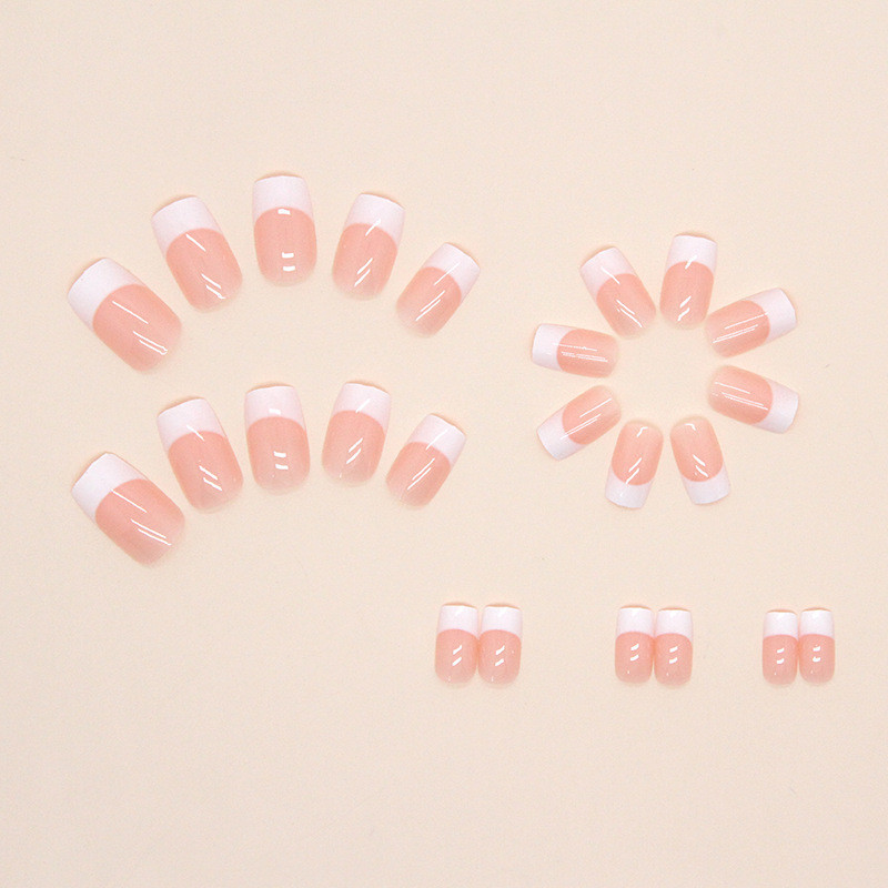 เล็บปลอม 24 ชิ้น พร้อมกาว DIY ออกแบบเล็บปลอม สวมใส่ได้ รูปที่ 3