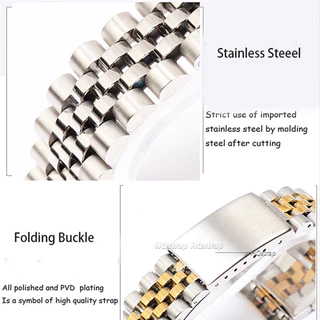 สายนาฬิกาข้อมือ สเตนเลส โลหะ ทรงโค้ง 18/19 มม. 20 มม. 22 มม. สําหรับ Rolex Watchbands