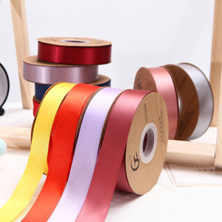 กว้าง 2.5 ซม.ความยาว 32 หลาบรรจุภัณฑ์ริบบิ้นสีบริสุทธิ์โพลีเ…