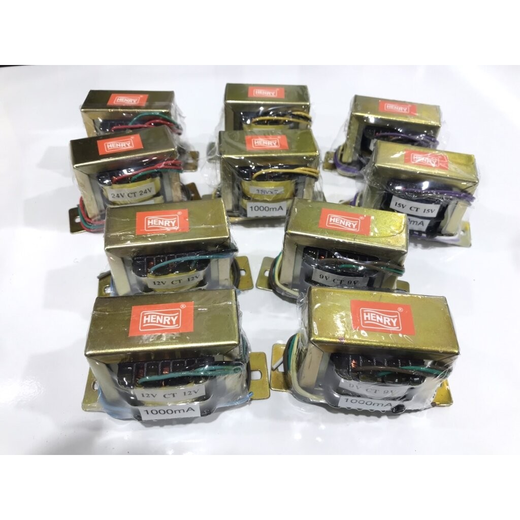 Henry หม้อแปลง AC เปลือย E25 1A | แปลงไฟจาก 220V to 6v 9v 12v 15v 18v 24v 110v, input 220V output 110V และ 100v ออก 2...