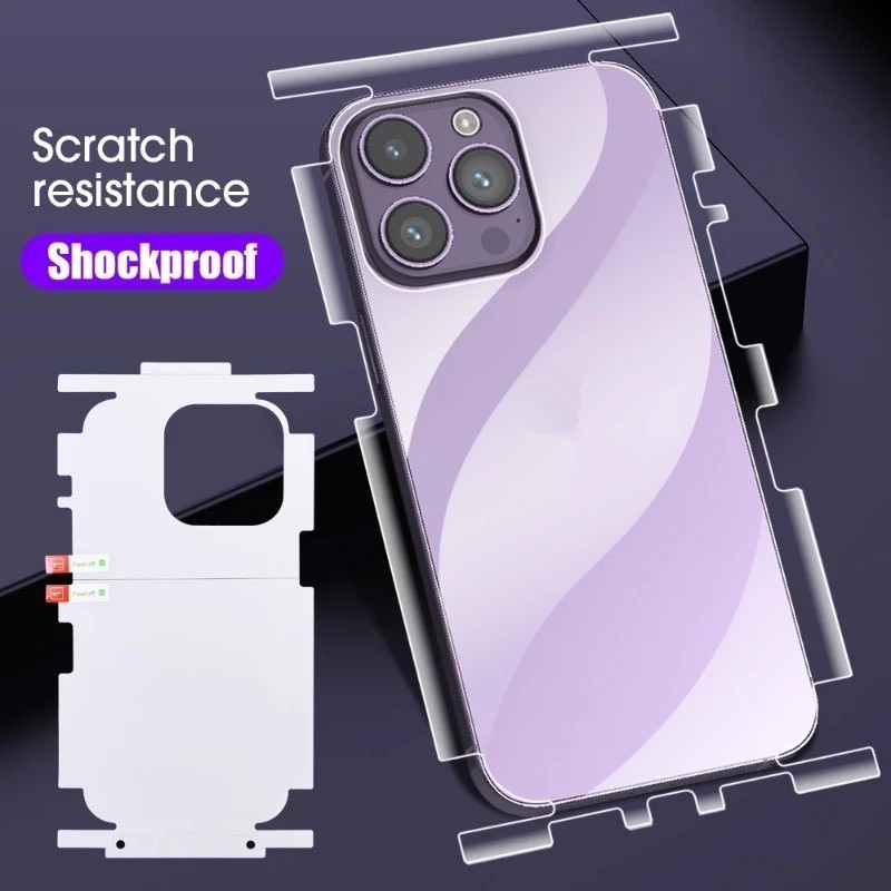 ฟิล์มหลังแบบใส หุ้มรอบเครื่อง ฟิล์มไฮดรอลิกขอบรวมทุกอย่าง For สำหรับ iPhone 13 Pro Max 16e 12 15 14 16 e promax plus - ภาพย่อย 2