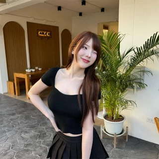 Aurora 🛒พร้อมส่ง🚚 เสื้อเปิดไหล่ แขนสั้น เว้าอก เรียบหรู เริ่ดมาก ผ้ายืดนิ่ม sexy lady สาวอวบใส่ได้ เซ็กซี่ขั้นสุด 70009
