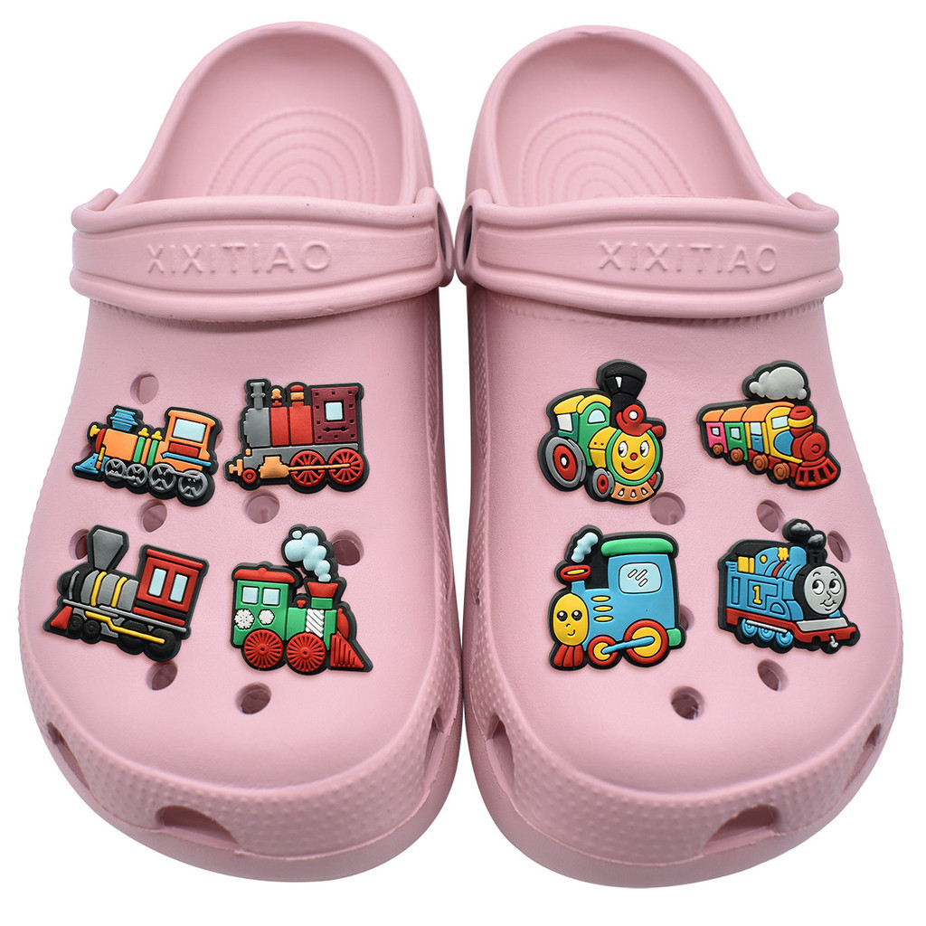 น่ารัก Thomas และเพื่อนออกแบบ Jibitz Toby Jibits Charm รถไฟ Jibbits designks สําหรับผู้หญิงรองเท้าอุปกรณ์เสริม Charms Pins ตกแต่ง