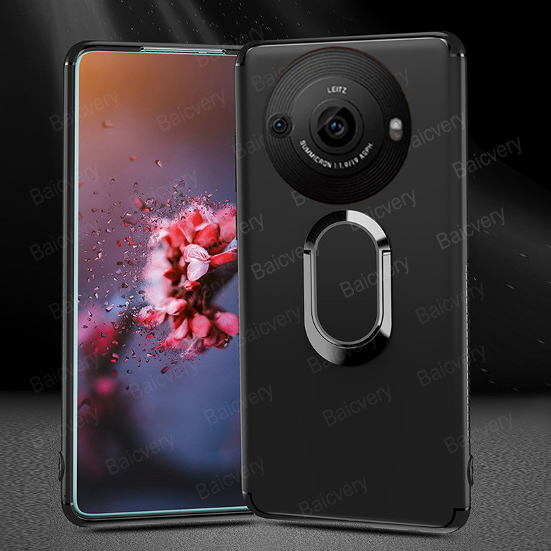 Leica Leitz Phone 3 Casing Metal Finger Ring Holder Soft TPU Silicon Full Protective Back Case Cover