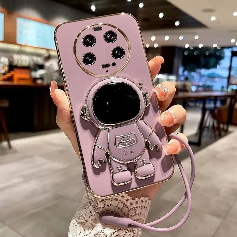 เคสซิลิโคนนิ่ม ลายนักบินอวกาศ พร้อมสายคล้อง สําหรับ Xiaomi 14 Ultra 14 Pro MI 14 Ultra