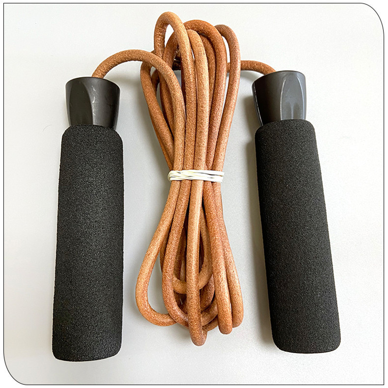 Cow Leather Skipping Rope Bearing Jump Rope Adjustable Skipping Rope Speed Jump Rope Sports Jump Rope