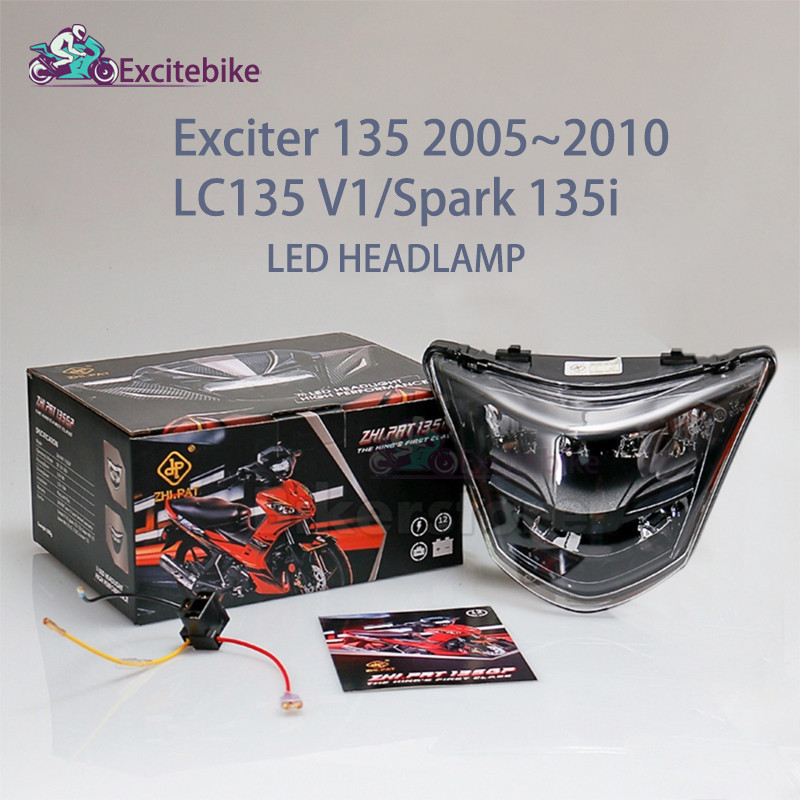 หลอดไฟหน้า LED LC135 V1 Exciter 135 Spark 135i Jupiter mx135 LED HEAD LAMP SMOKE HEADLAMP