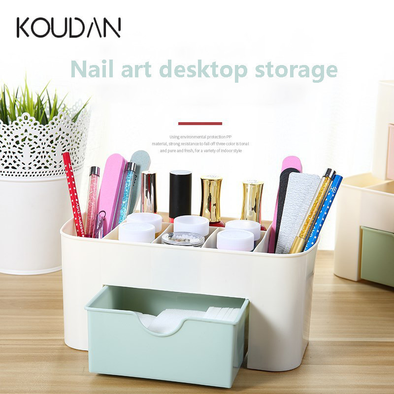 Koudan กล่องลิ้นชักเก็บเครื่องประดับ ปากกา หลายชั้น สําหรับตกแต่งเล็บ