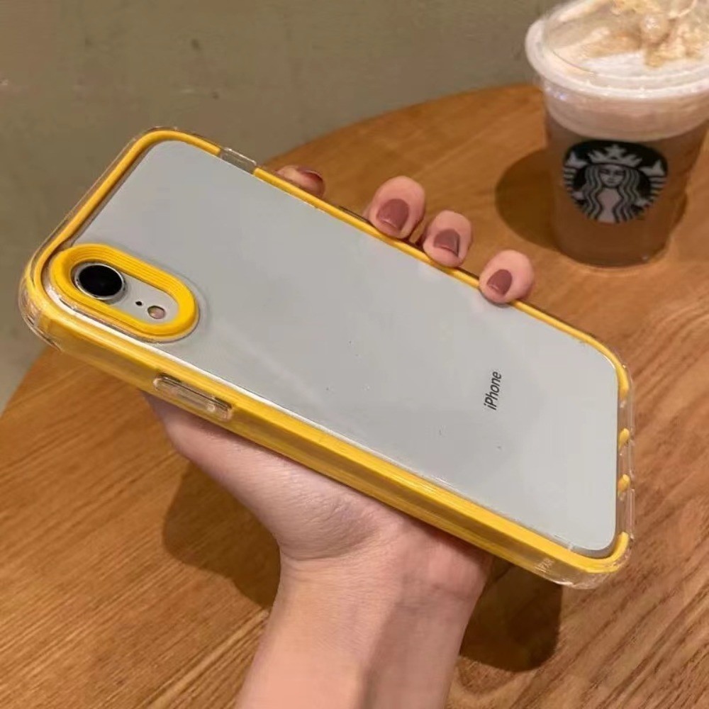 เคสโทรศัพท์มือถือ แบบใส กันกระแทก สีแคนดี้ สําหรับ iPhone XR X XS Max 7 8 6 6s Plus 11 12 Pro Max SE 13Mini 12Mini