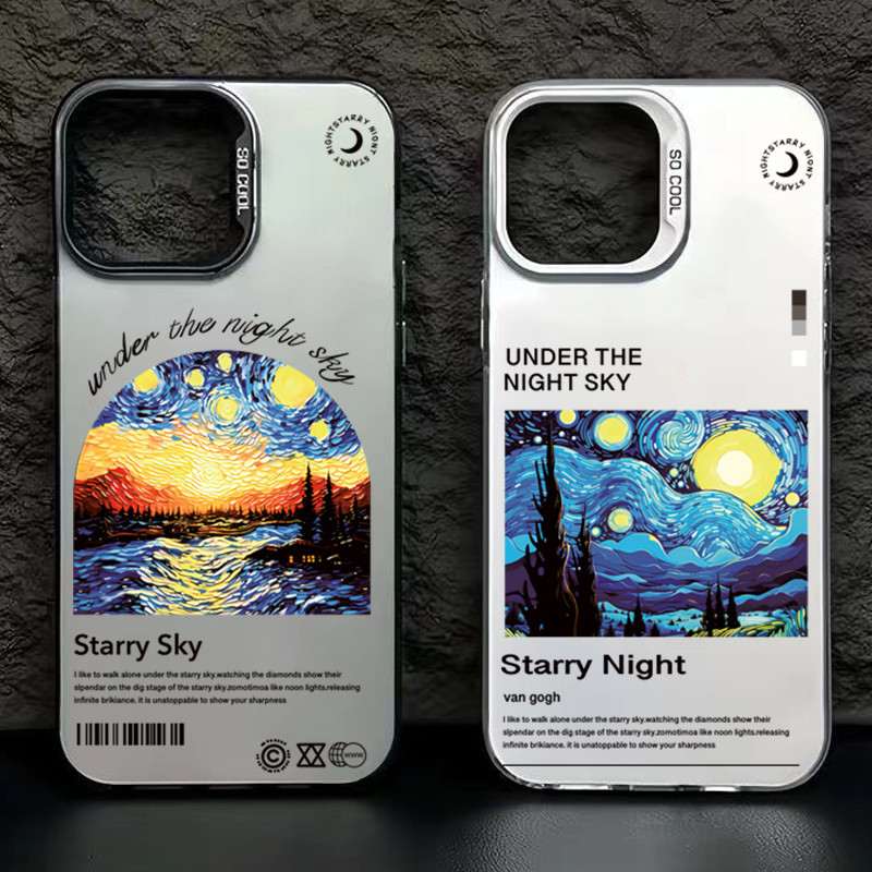 เคสโทรศัพท์มือถือแบบแข็ง ผิวด้าน ลายภาพวาดสีน้ํามัน Van Gogh สําหรับ Samsung Galaxy S23 Ultra S24 S21 FE S22 Plus S20 Note 20 Ultra