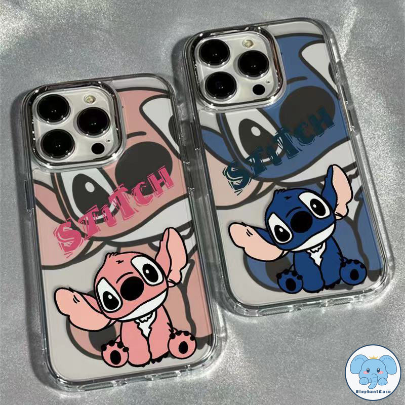 คู่รักการ์ตูนน่ารักเย็บนุ่มหรูหราชุบโลหะปลอกเลนส์ iPhone 11 7 8 Plus 12 13 15 XR 14 Pro Max X XS Max 14 12 13 Pro SE