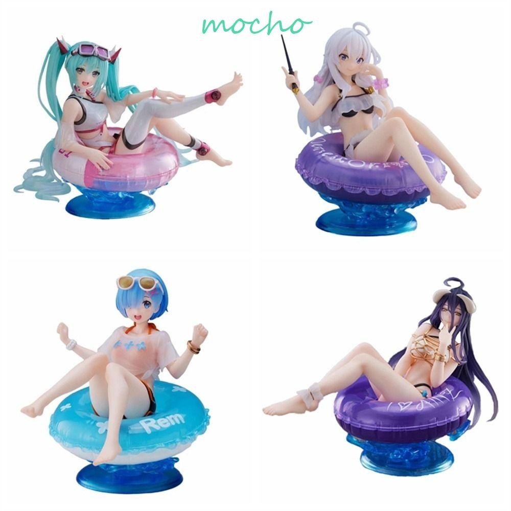 Mocho Hatsune Miku ฟิกเกอร์ตุ๊กตาฟิกเกอร์ อนิเมะ Aqua Float Sit Swimming Ring Elaina ของเล่นสะสม ของขวัญ สําหรับเด็กผู้หญิง