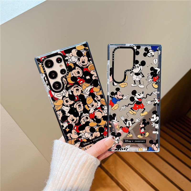 Casetify 【Dancing Mickey】เคสโทรศัพท์มือถือ TPU แบบนิ่ม ลายการ์ตูนดิสนีย์ กันกระแทก สําหรับ Samsung Galaxy S24 Ultra S24+ S21 S22 S23 Ultra Plus