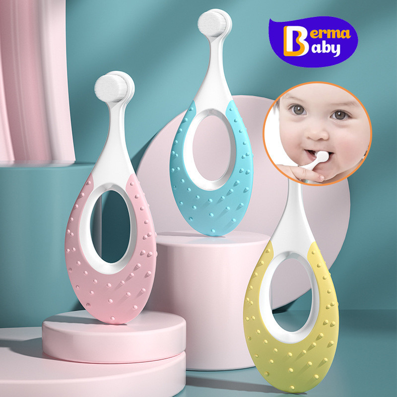 Berma Baby แปรงสีฟันเด็ก ทำความสะอาดช่องปากเด็ก ขนนุ่มพิเศษ สำหรับเด็ก