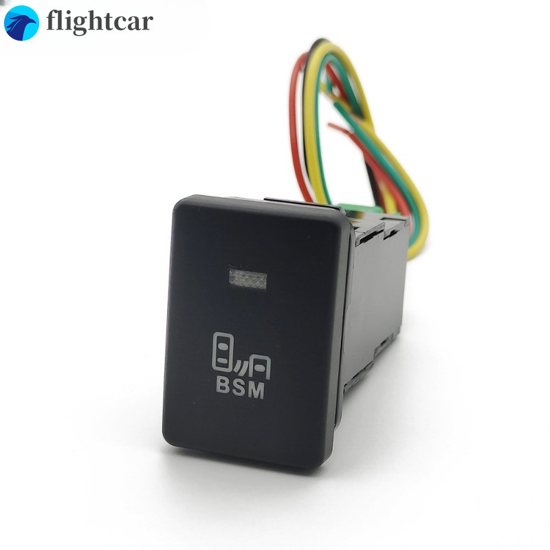 (FT) ปุ่มสวิตช์ควบคุมไฟ LED BSM สีฟ้า เขียว ส้ม สําหรับ Toyota Camry Prius Corolla PRADO