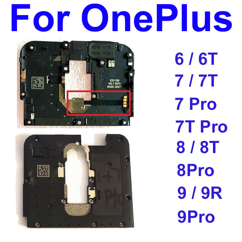 เมนบอร์ดเสาอากาศสําหรับ OnePlus 6 7 8 9 Pro 6T 7T 8T 9R สัญญาณด้านหลังเมนบอร์ดกรอบผู้ถือ NFC ไฟฉาย F