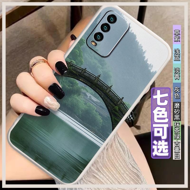 All-inclusive Texture Phone Case For Redmi Note9 4G China/Redmi9T/9power Full wrap personalise Silicone Blame female