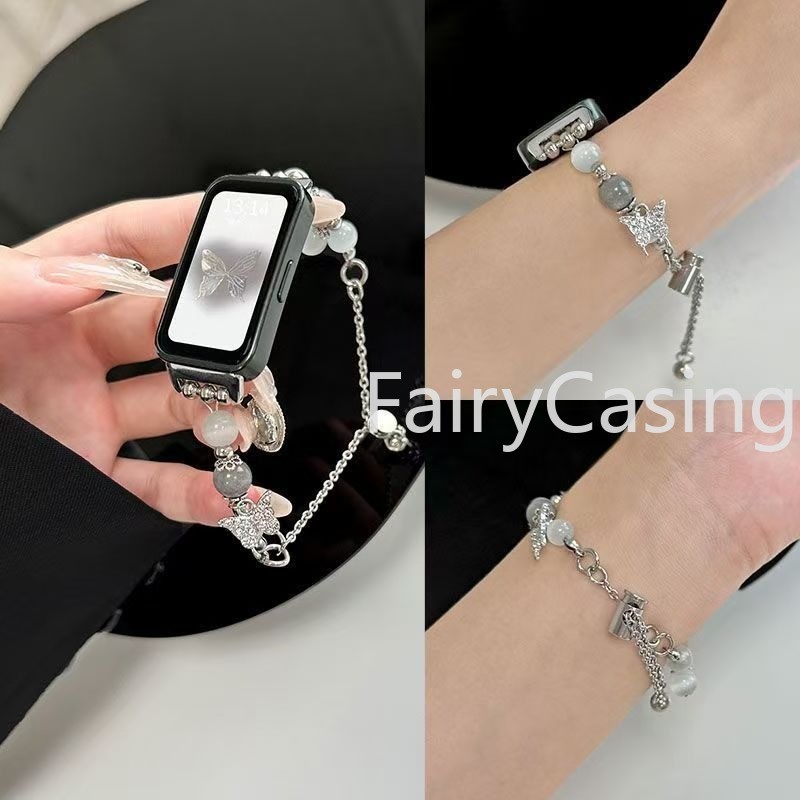 แฟชั่นลูกปัดสําหรับหัวเว่ยพอดี4 มือโปร 3วง10 9 8 7 คอร์เรีย อุปกรณ์เสริมเปลี่ยนสายนาฬิกาข้อมือสําหรับเกียรติวง9 6 7สร้อยข้อมือ