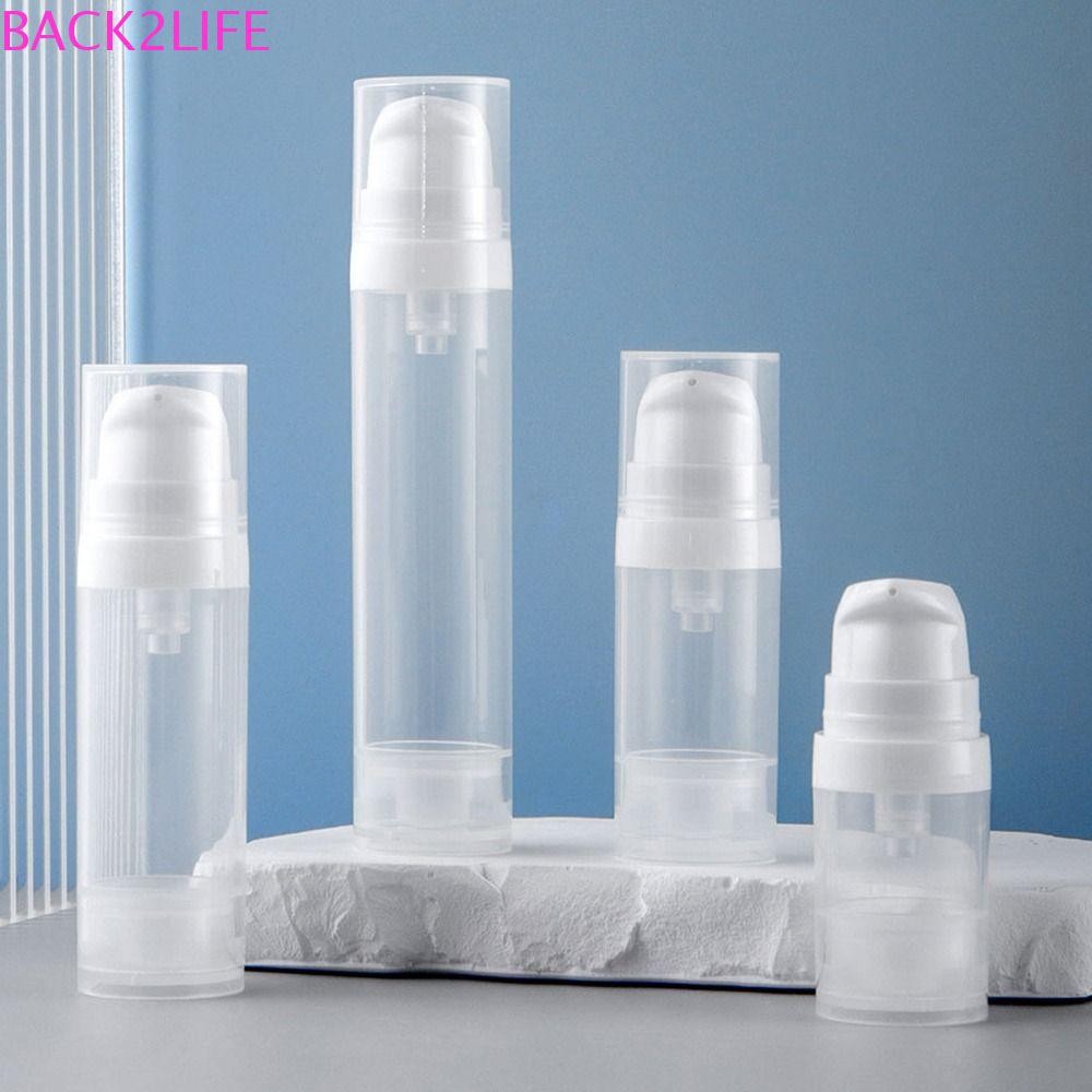 Back2life ขวดปั๊มสูญญากาศ Travel 5/10/15/25ml ขวดรองพื้นเหลวเครื่องจ่ายครีม Vial อุปกรณ์อาบน้ํา Sub-Bottling ขวดรีฟิล