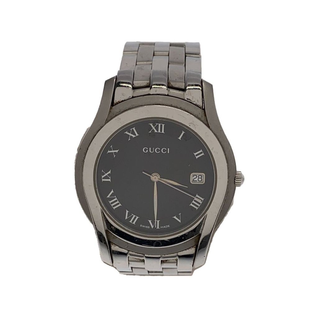 GUCCI Men's Watch Quartz Analog BLK 5500M Direct from Japan Secondhand