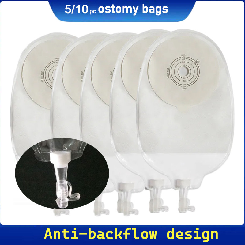 Xinkangning 10/5 pcs ปัสสาวะ Urinary Urostomy กระเป๋า Urinating ทิ้ง 15-45 มม.Ostomy กระเป๋าปัสสาวะ Anti-backflow ออกแบบ