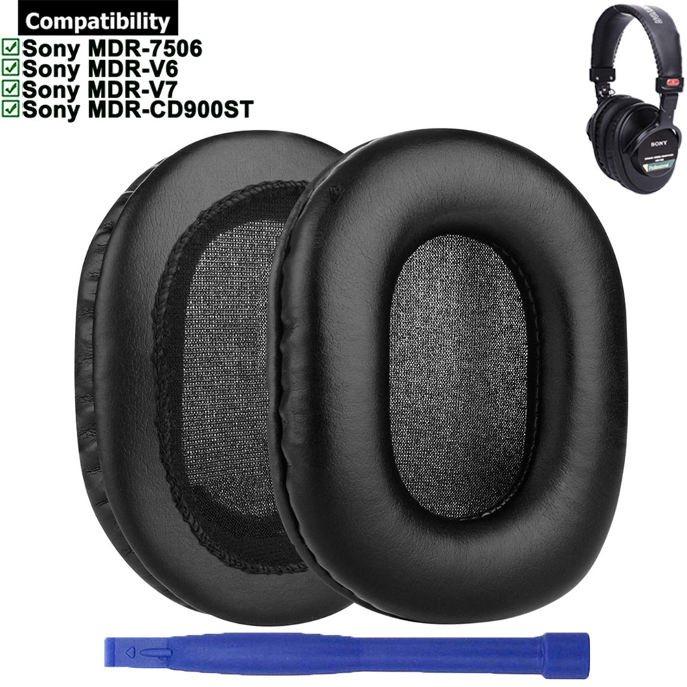 เปลี่ยนเบาะแผ่นรองหูฟังแผ่นรองหูฟังสําหรับ Sony MDR-7506 MDR-V6 MDR-V7 MDR-CD900ST MDR 7506 V6 V7 CD