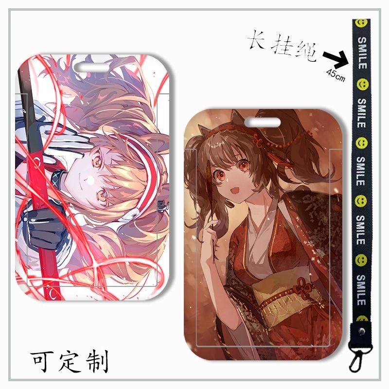 Arknights Angelina DIY Student School ID Card Holder Personal ID Card Bank Card MRT Card Case