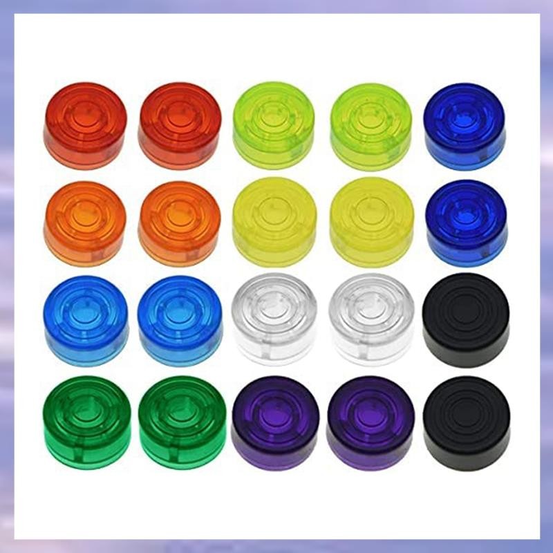 20 ชิ้นผลเหยียบ Footswitch หมวกที่มีสีสันกีตาร์เหยียบ Footswitch Topper