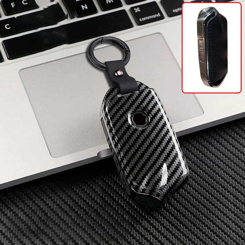 ABS Carbon Smart Keyless Car Key Case Cover for Kia Stinger Car Accessories Stinger GT GT Elite GT L