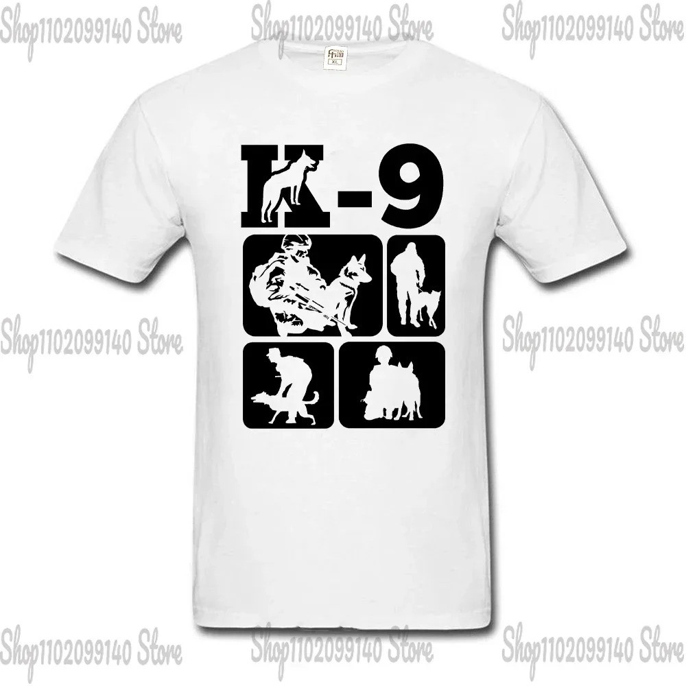 TRAINER K9 ทีม K9 Unit Malinois ผู้ชายฤดูร้อนแขนสั้นคอกลมเสื้อยืดวิ่งกีฬาด้านบน