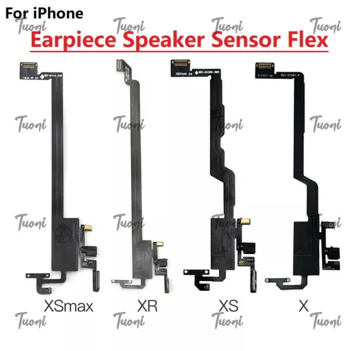 หูฟังเซ็นเซอร์ลําโพง Flex สําหรับ iPhone X XS MAX XR 11 Pro MAX 12 Pro 13 13 mini 13 Pro อะไหล่ (ไม่มีลําโพง Earpiece ไม่มีโลโก้)