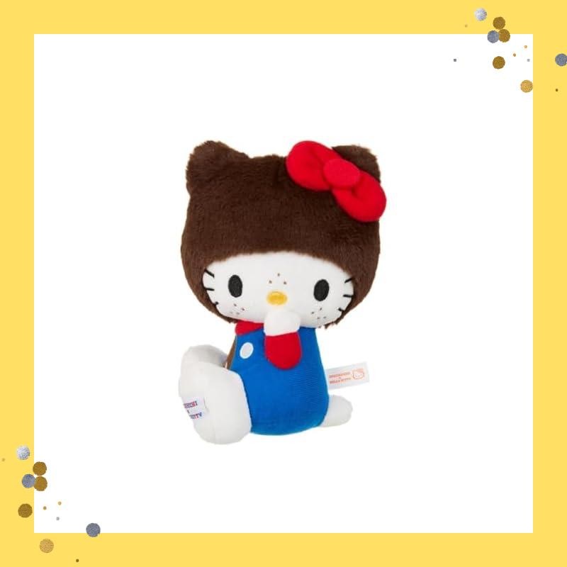 Sekiguchi Kitty x Monchichi Plushie S Kitty 205042 H18 x W13 x D11cm