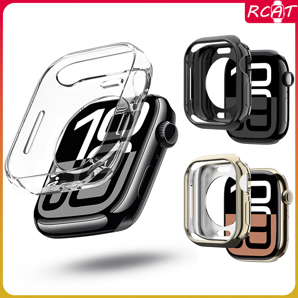 เคสทีพียูอ่อน for Apple Watch Series 11 10 46mm 42mm Iwatch Smartwatch กันชนครอบคลุมตัวป้องกันหน้าจอป้องกันกอร์ทั้งหมด