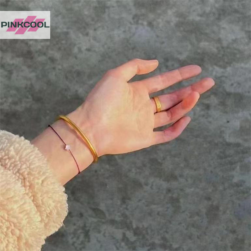 Pinkcool สร้อยข้อมือ เชือกสีแดงนําโชค ดาวห้าแฉก สีชมพู สําหรับผู้หญิง มิตรภาพ ปรับได้ ดาว โซ่มือ แฟชั่น เครื่องประดับ ของขวัญ อุปกรณ์เสริม ขายดี
