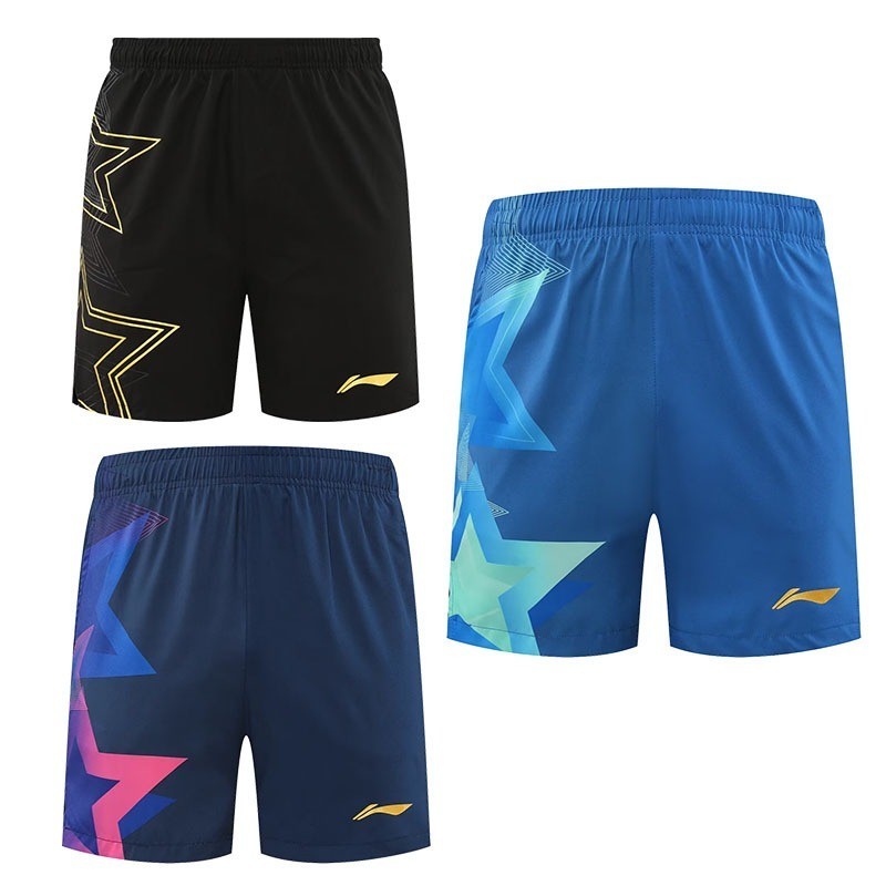 Li Ning กางเกงขาสั้น ระบายอากาศ แห้งเร็ว เหมาะสําหรับผู้ชาย และผู้หญิง เล่นเทนนิส แบดมินตัน